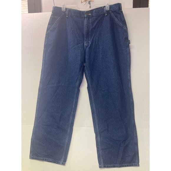 Carhartt men’s Jeans 42 x 32 carpenter denim pants loose fit - Picture 6 of 16